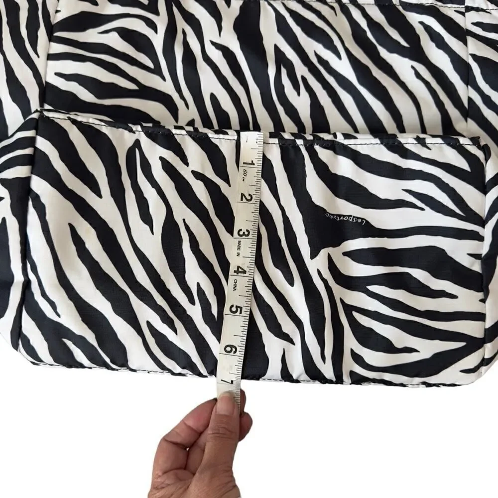 Le Sportsac Black & White Zebra Tote Bag - Picture 11 of 15